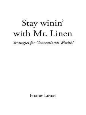 cover image of Stay winin' with Mr. Linen